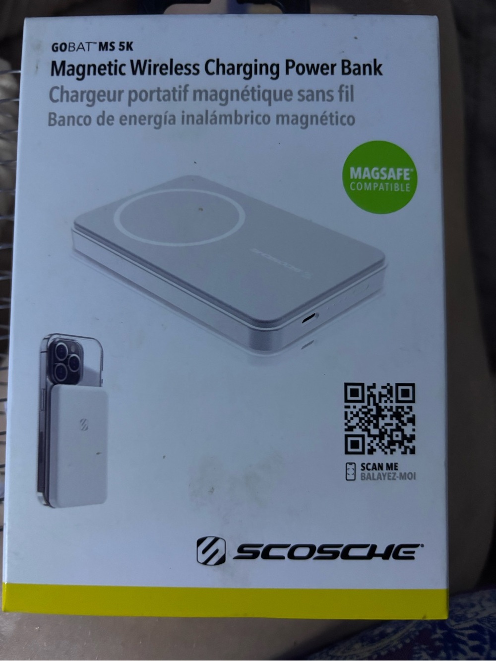 Scosche Magnetic Wireless Charging Power Bank - White (MagSafe Compatible)